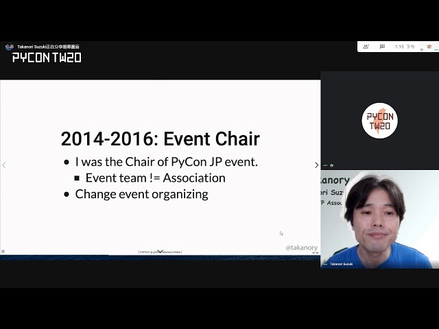 Decade of Pycon JP: How We Spread the Python Community in Japan｜Takanori Suzuki｜PyCon TW 2020
