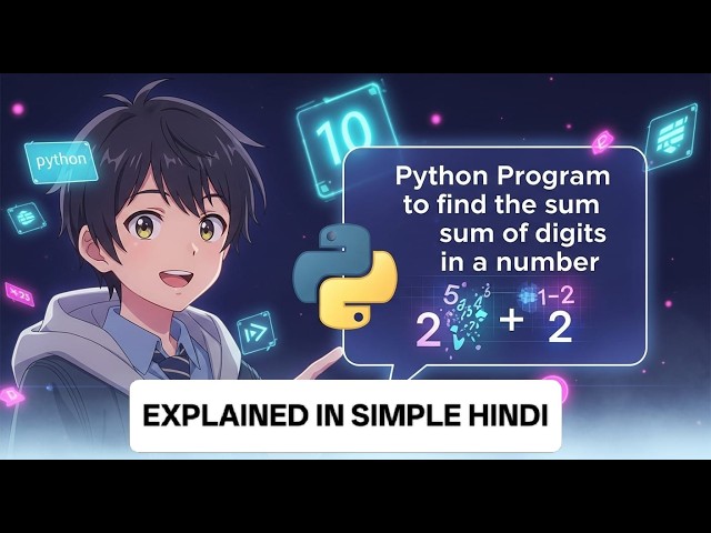 Python Program to find the sum of digits in a number.
