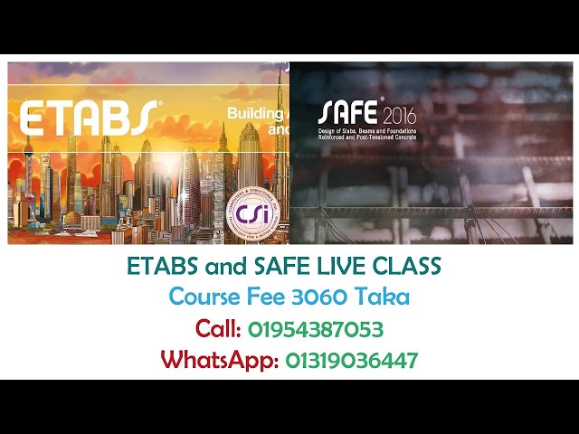 ETABS SAFE LIVE COURSE