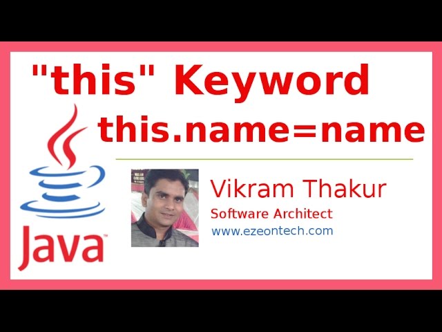 24 -This Keyword with Setter - Java Training By eZeon