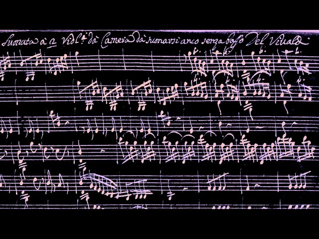 VIVALDI | Sonata for two violins with or without bass, RV 71 in G major | Original manuscript