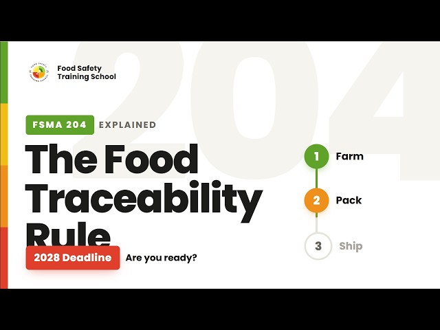 FSMA 204 Explained: The FDA Food Traceability Rule (2028 Deadline)