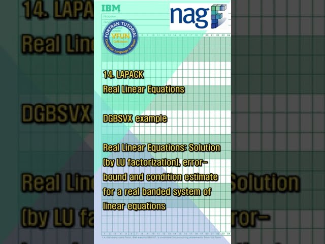 14.Real Linear Equations:Solution, error-bound and condition estimate for a real banded system of LE