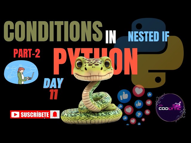 Nested If in python Day- 11 #CODLYTIC #Python #Coding #Analytics #PythonVideo #Programming