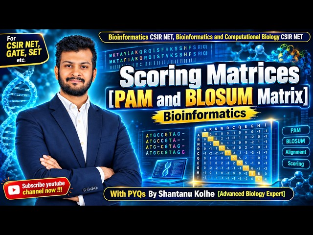 Bioinformatics CSIR NET | Scoring Matrices | PAM and BLOSUM Matrix | Computational Biology CSIR NET