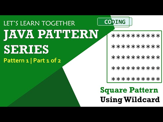 Java Pattern 1 (1/2) | Create a Square Pattern Using Wildcard in Notepad and Run on CMD (Coding)