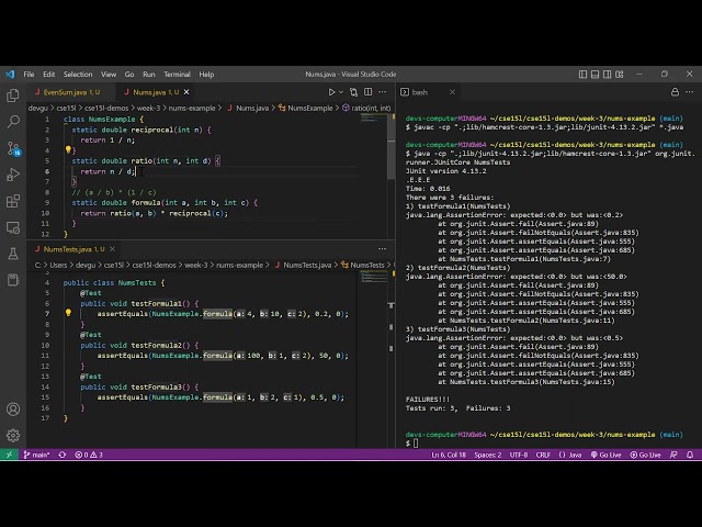 Examples of using JUnit to debug your Java programs, Part 2