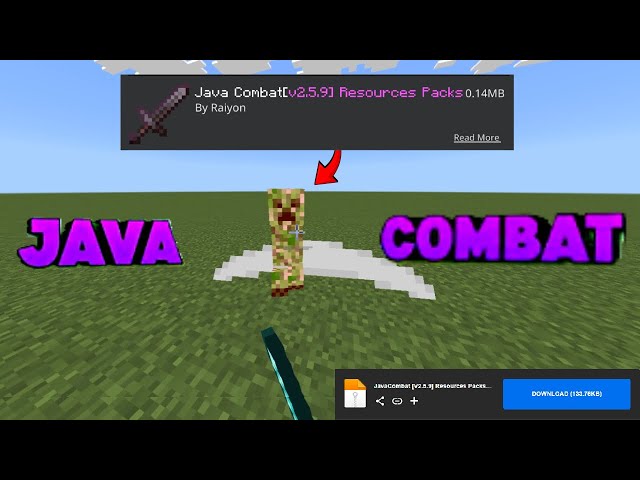 JAVA COMBATE Mod For MCPE 1.21+ (100% Working All Versions)