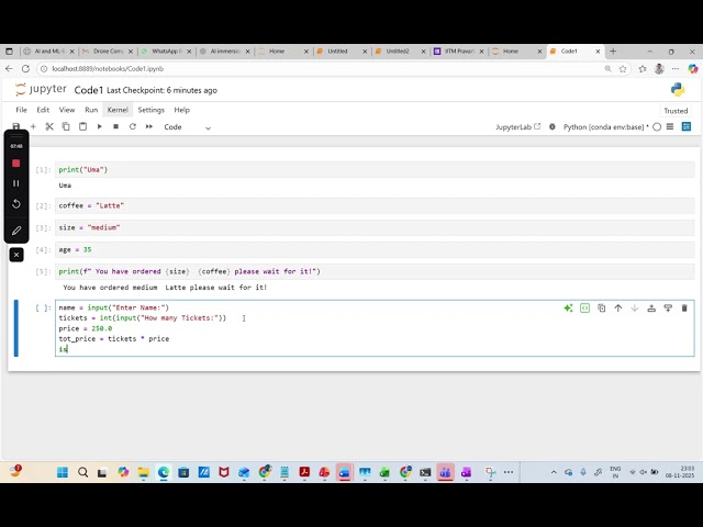 Usage of Jupyter Notebook and Simple Coding with Python