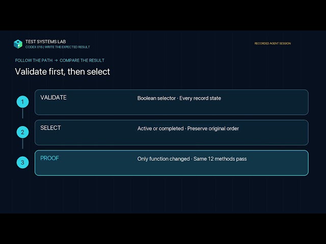 Write the Filter Answer Before the Code | Codex 016
