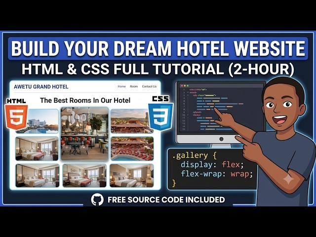 How to Build a Hotel Website using HTML & CSS | Step-by-Step Tutorial
