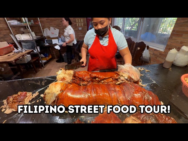 Cebu's BEST Lechon! Walking STREET FOOD Tour of Cebu Philippines