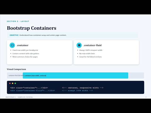 BOOTSTRAP 5 || PART 2 || CONTAINER IN BOOTSTRAP