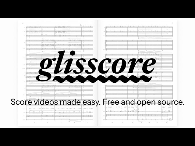 How to make score videos for composers! (Free and open source)