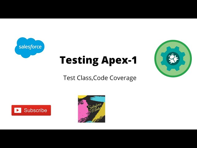 Testing Apex -1 | Steps for  Test Classes | Code Coverage In Test Classes