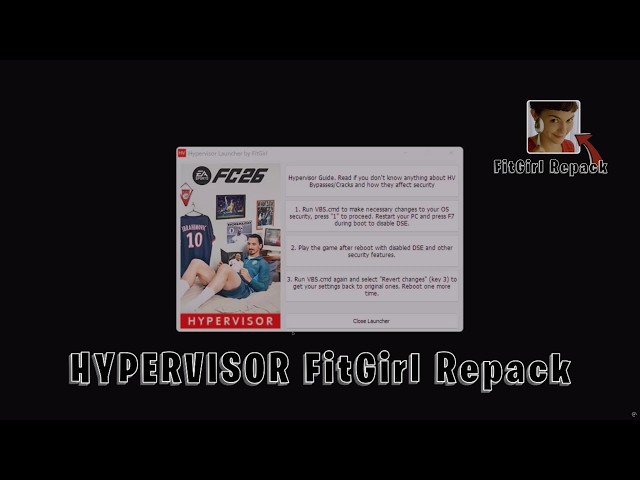 How to play HYPERVISOR games from fitgirl repack on Windows (EA Sports FC 26 and OTHER games)!