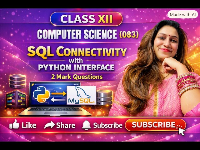Class 12 SQL Connectivity with Python | Most Important Short Questions | CBSE 2026-27|like share