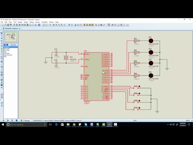How to use input output ports of 8051 microcontroller