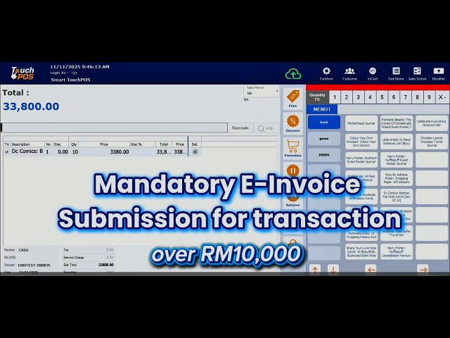 How is Smart New Retail handles Mandatory E-Invoice Submission for Transactions Over RM10,000