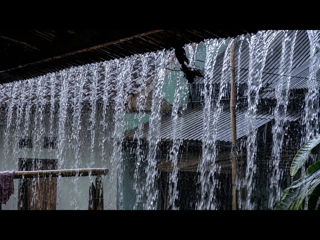 Overcome any obstacles preventing sleep with the soul-soothing sound of heavy rain.