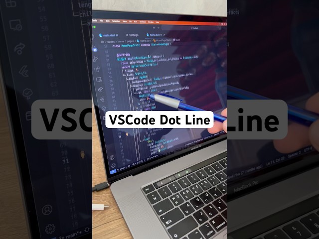 Flutter VSCode Dot Line in 15 seconds #flutter #vscode
