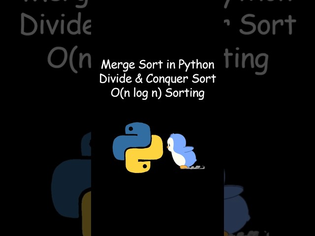 Merge Sort in Python | Divide and Conquer Sorting Explained #coding #python