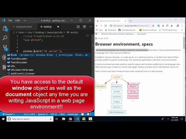 javascript.info The Modern JavaScript Tutorial Part 2: 1.1 Browser environment, specs