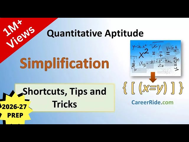 Simplification - Shortcuts & Tricks for 2026 Placement Tests, Job Interviews & Exams