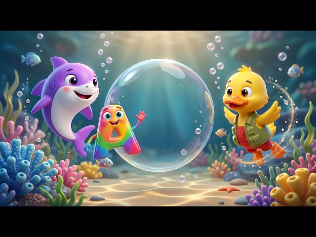 Episode 1: The ABC Letter Adventure in Ocean Bubbles 🔤🐠 Nursery Rhymes and Songs