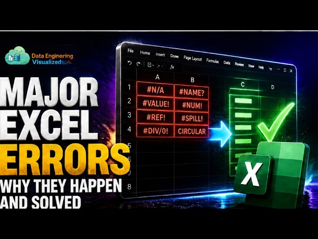Major Excel Errors Finally Explained: Causes and Fixes