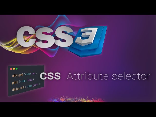 CSS for beginners 06: Attribute selector