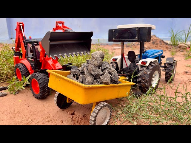 Tractor Loading Work | New Holland Fully Loaded Trolley By Bruder JCB Backhoe Loader | John Deere |