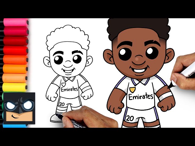 How To Draw Vinicious Junior | Real Madrid