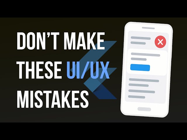 4 Flutter UI Mistakes That RUIN Your App (And How to Fix Them Fast!)