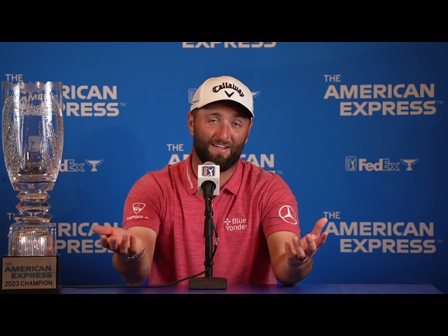Jon Rahm Sunday WINNER Spanish Press Conference 2023 The American Express