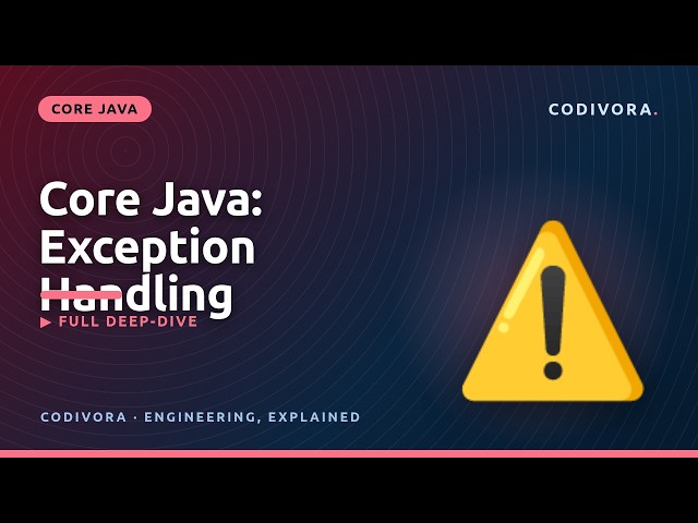 Java Exception Handling — Checked vs Unchecked Explained