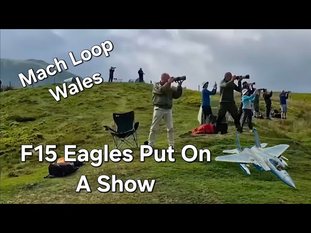 WOW! Great timing in the Mach Loop. F15 Eagles Drop Down To The Delight Of Everyone