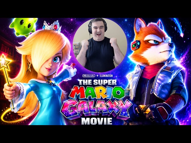 THE SUPER MARIO GALAXY MOVIE REACTION - STARFOX IS SO COOL!! - FIRST TIME WATCHING