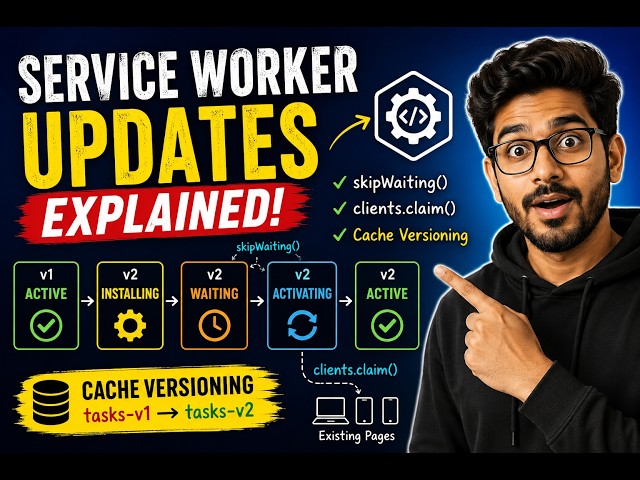 Why Your Service Worker Isn't Updating? 🔥 skipWaiting() & clients.claim() Explained