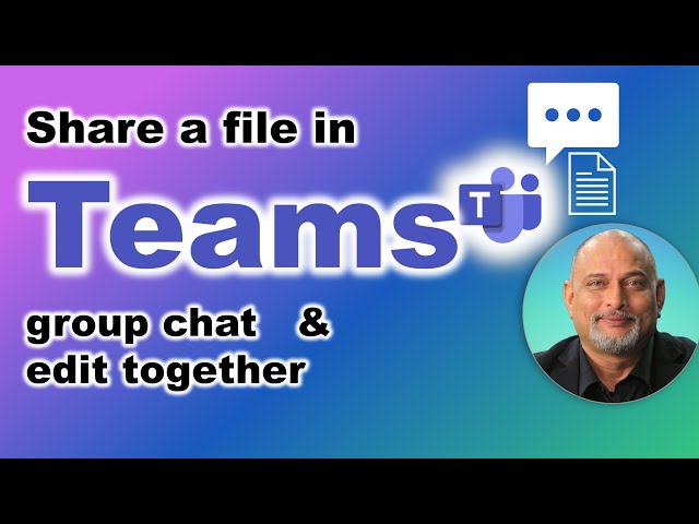 How to share a file in Teams chat and edit together - no copy paste - file collaboration,  #shorts