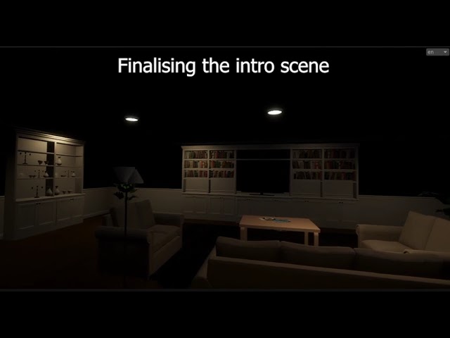 Finalizing my intro scene for my horror indie game.