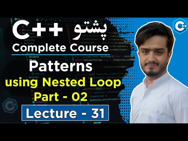 Hollow Patterns in C++ Using Nested Loops | Star Patterns Pashto | C++ Pashto Course Lecture 31