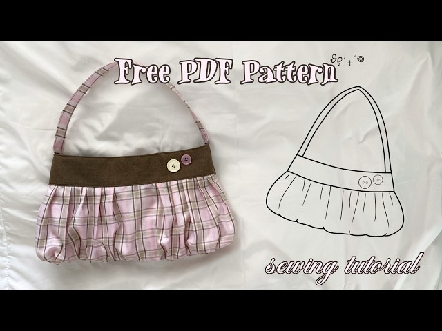‧꒰ა Diy Pleated Bag Tutorial ꒰ Free Sewing Pattern ꒱