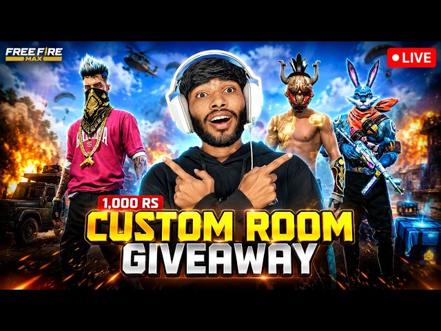 Jidiya gaming live is live 🤩 | Live Redeem Code Giveaway | Custom Room Giveaway #freefirelive