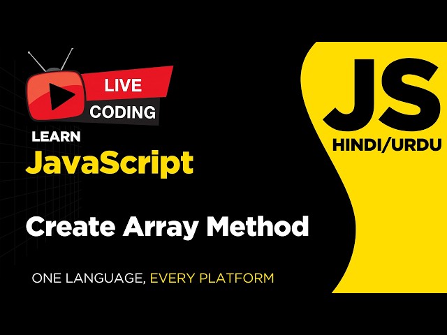 JavaScript Create Arrays Method - Hindi/Urdu Tutorial