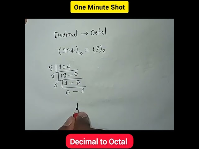 How to Convert Decimal to Octal | Decimal to Octal Conversation