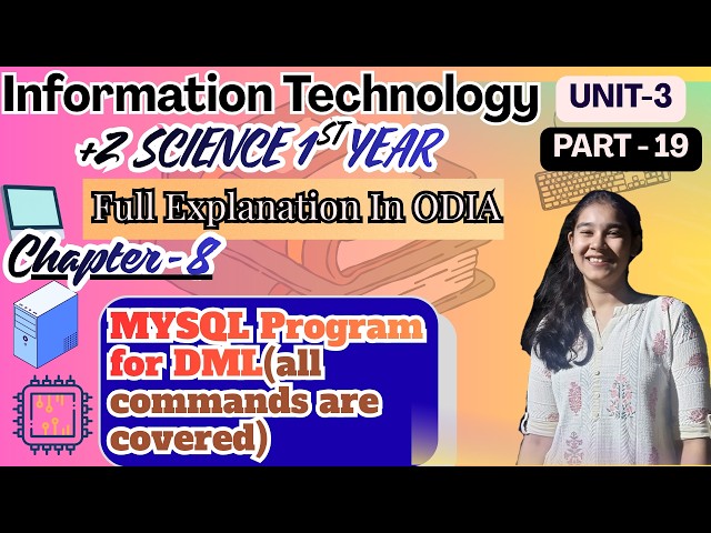 MYSQL Program For DML | INSERT, SELECT, UPDATE, DELETE Commands | +2 1st year | Part - 19