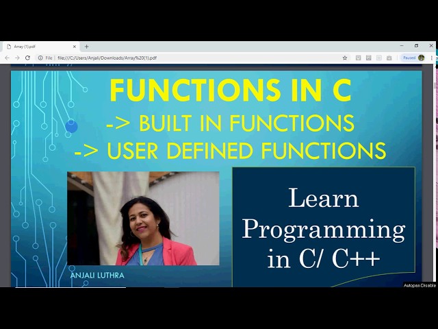User Defined Functions in C Programming