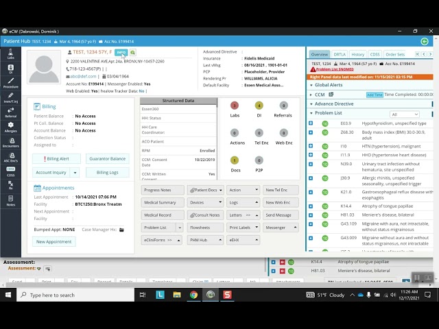 eClinical Works Tutorial: Patient Hub and Information Tab