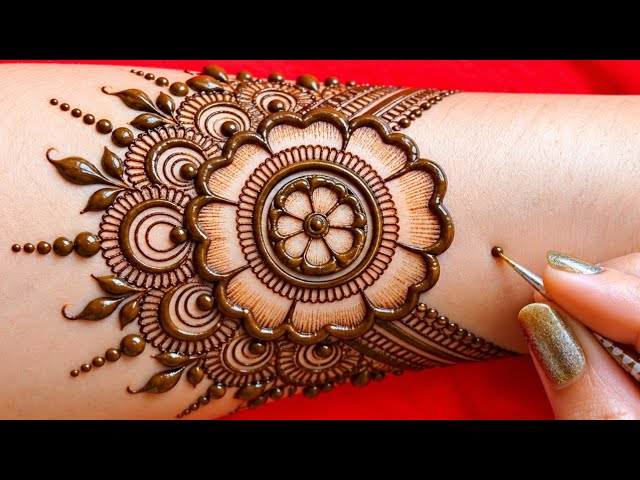 Very beautiful and easy mehndi design back hand | Latest mehndi design | Simple bridal mehndi design